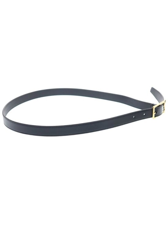 Saint Laurent Paris Cassandra Logo Motif Leather Gold Belt Black main image 5